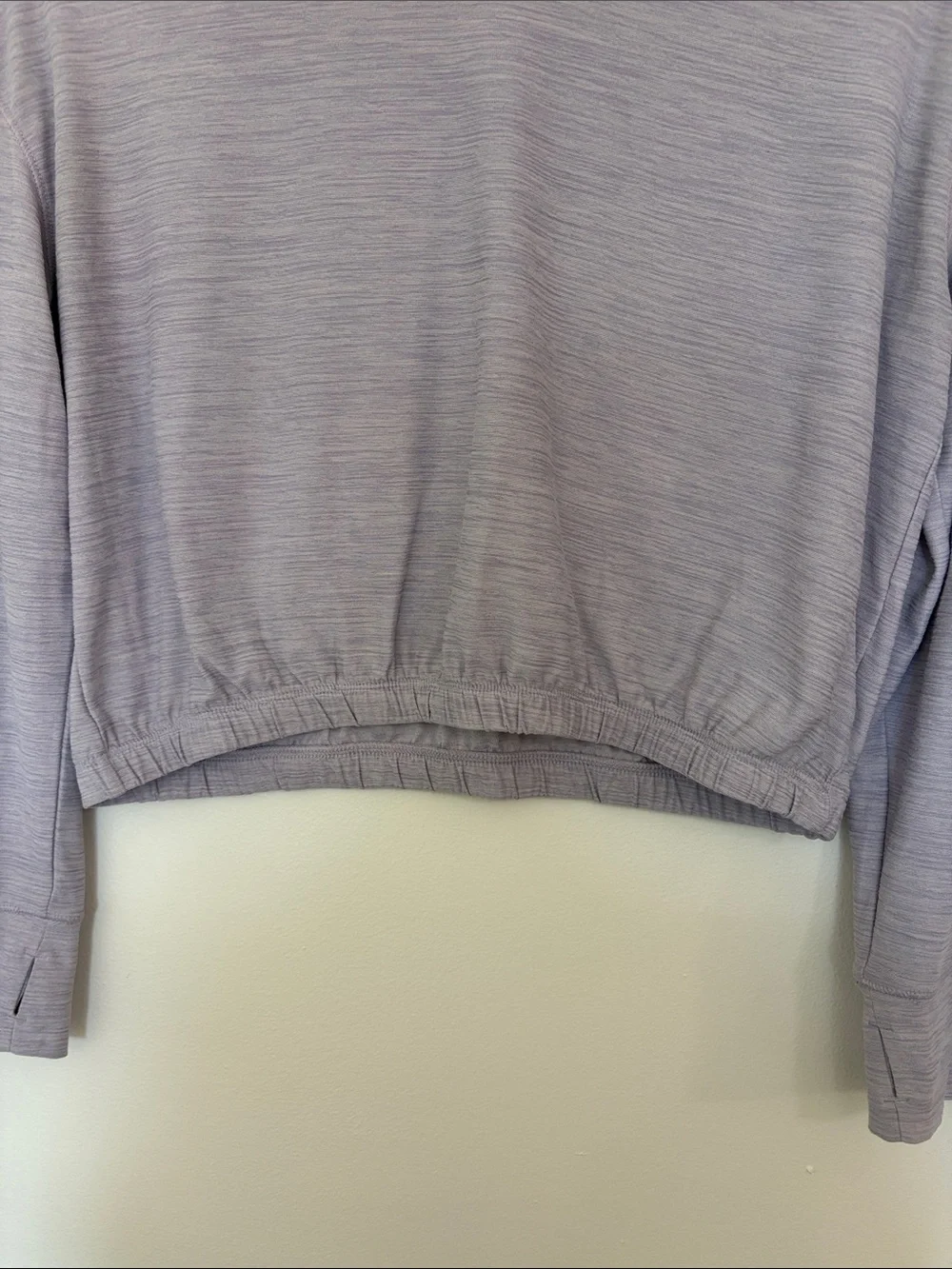 Old Navy Cropped Long-Sleeve Top in Light Lavender